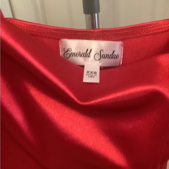 Emerald Sundae Vibrant Red Mini Dress - Picture 4 of 4